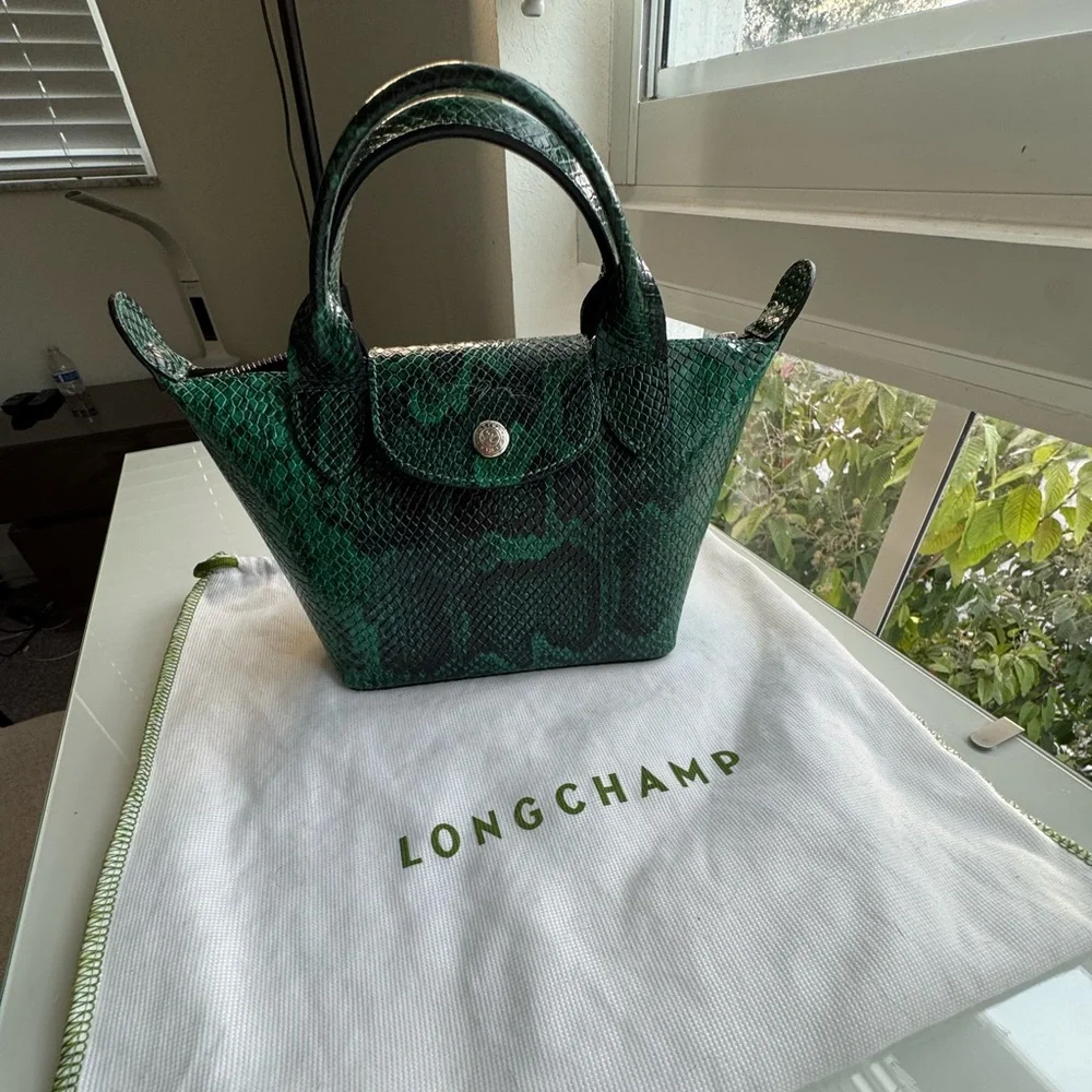 Longchamp Pliage leather  bag